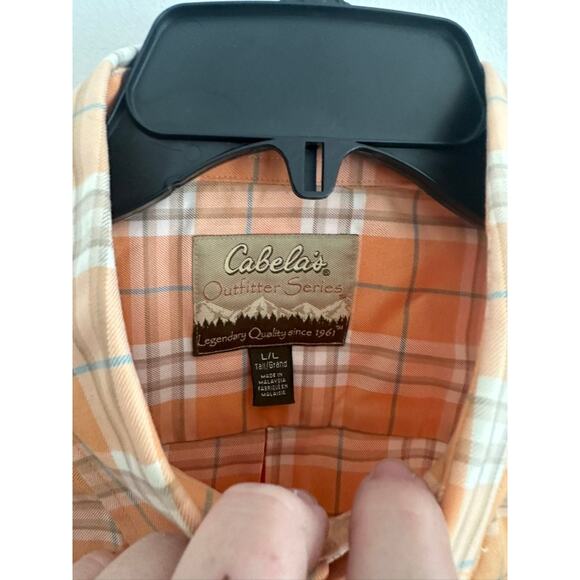 CABELA'S Men's Short Sleeve Button Front Shirt | Size Large Tall - Picture 3 of 4